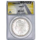1882 Morgan Silver Dollar ANACS MS63