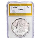 1888-S Morgan Silver Dollar PGA MS63