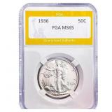 1936 Walking Liberty Half Dollar PGA MS65