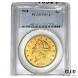 1904 $20 Gold Double Eagle PCGS MS62+