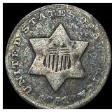 1852 Silver Three-Cent Piece NICELY  CIRCULATED