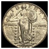 1928-D Silver Standing Liberty Quarter CHOICE AU