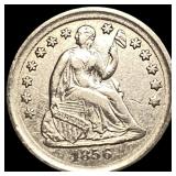 1856 Seated Liberty Silver Half Dime CLOSELY UNCIR