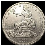 1877 Silver Trade Dollar CLOSELY UNCIRCULATED