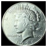 1924-S Silver Peace Dollar CLOSELY UNCIRCULATED