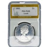 1965 Canada Silver Dollar PGA PL66