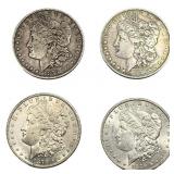 [4 Coins] 1878-1880 Morgan Silver Dollar