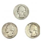 [3 Coins] 1932-S Washington Silver Quarter