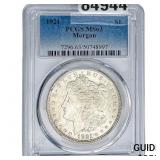 1921 Morgan Silver Dollar PCGS MS63