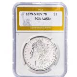 1879-S REV 78 Morgan Silver Dollar PGA AU58+