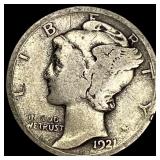 1921 Silver Mercury Dime NICELY CIRCULATED