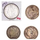 [4 Coins] 1878-1896 Morgan Silver Dollar