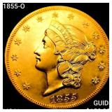 1855-O $20 Gold Double Eagle UNCIRCULATED