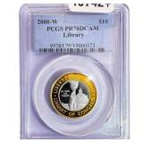 2000-W U.S. Library of Congress Bimetallic $10