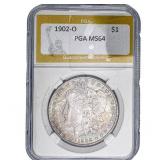 1902-O Morgan Silver Dollar PGA MS64
