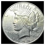 1928 Silver Peace Dollar CLOSELY UNCIRCULATED