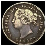 1881 Canada Silver 10 Cents NEARLY UNCIRCULATED