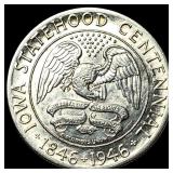1946 Silver Iowa Centennial Half Dollar UNCIRCULAT