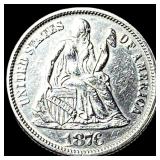 1876 Seated Liberty Dime CLOSELY UNCIRCULATED
