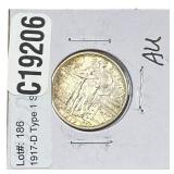 1917-D Standing Liberty Quarter Type 1