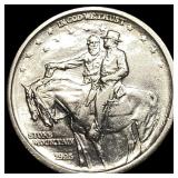 1925 Stone Mountain Silver Half Dollar CLOSELY UNC