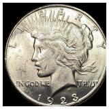 1923-S Silver Peace Dollar CHOICE AU