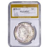 1878-CC Morgan Silver Dollar PGA MS63
