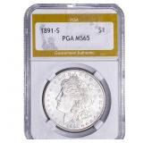 1897-S Morgan Silver Dollar PGA MS65