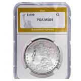 1899 Morgan Silver Dollar PGA MS64