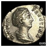Roman Empire Faustina I, Posthumus Silver Denariu