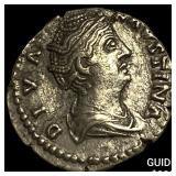 Roman Empire Faustina I, Posthumus Silver Denariu