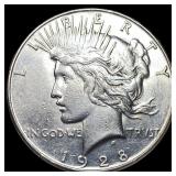1928-S Silver Peace Dollar CLOSELY UNCIRCULATED