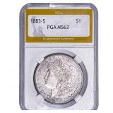 1883-S Morgan Silver Dollar PGA MS63