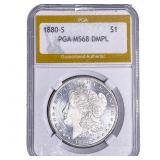 1880-S Morgan Silver Dollar PGA MS68 DMPL