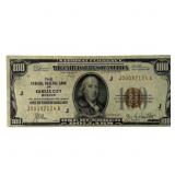 1929 $100 Feeral Reserev Note Kansas Ciy MO