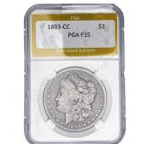1893-CC Morgan Silver Dollar PGA F15