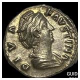 Roman Empire Faustina I, Posthumus Silver Denariu