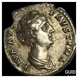 Roman Empire Faustina I, Posthumus Silver Denariu