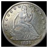 1877 Seated Liberty Half Dollar NEARLY  UNCIRCULA