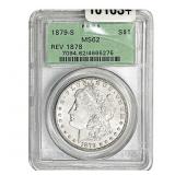 1879-S Rev. 1878 Morgan Silver Dollar PCGS MS62
