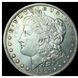 1887-O Silver Morgan Dollar CHOICE AU