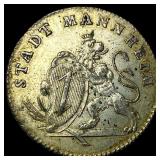 1792 Germany Silver 1 Ducat CLOSELY UNCIRCULATED