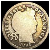 1893-S Silver Barber Dime NICELY CIRCULATED