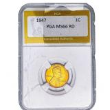 1947 Wheat Cent PGA MS66 RD