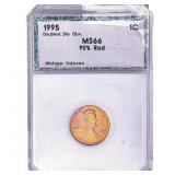 1995 Lincoln Memorial Cent PCI MS66 90% RED