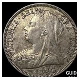 1900 Great Britain Silver Half Crown NEARLY UNCIRC