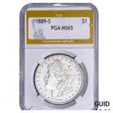 1889-S Morgan Silver Dollar PGA MS65