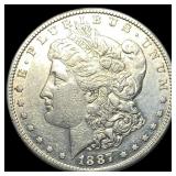 1887 Silver Morgan Dollar CLOSELY UNCIRCULATED