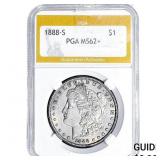 1888-S Morgan Silver Dollar PGA MS62+