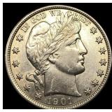 1901 Silver Half Dollar (Barber) CHOICE AU